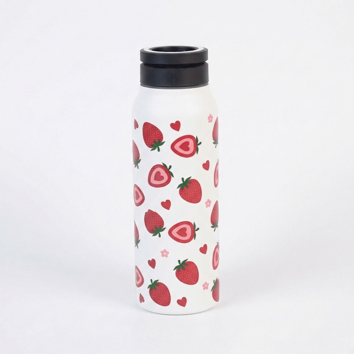 Strawberry Design Stainless Steel Water Bottle ( 800 ML ) - Memories Insite800ML STRAWBERRY DESIGN STAINLESS TUMBLER